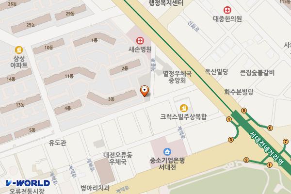 오류동제1노외 위치 지도 — 대전광역시 중구 오류동 175-7