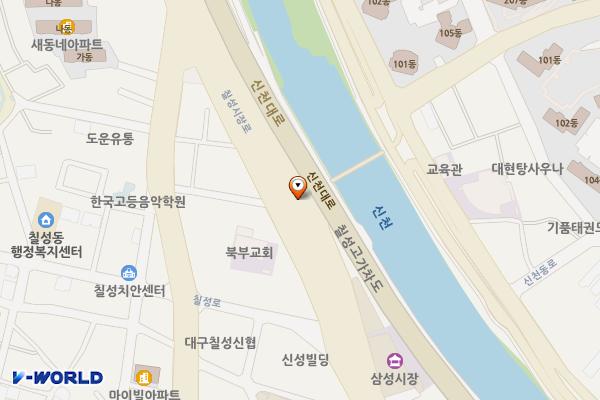 칠성시장방범초소 위치 지도 — 대구광역시 북구 칠성동2가 409-24