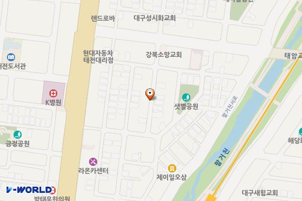 태암로4길인근 위치 지도 — 대구광역시 북구 태전동 1043