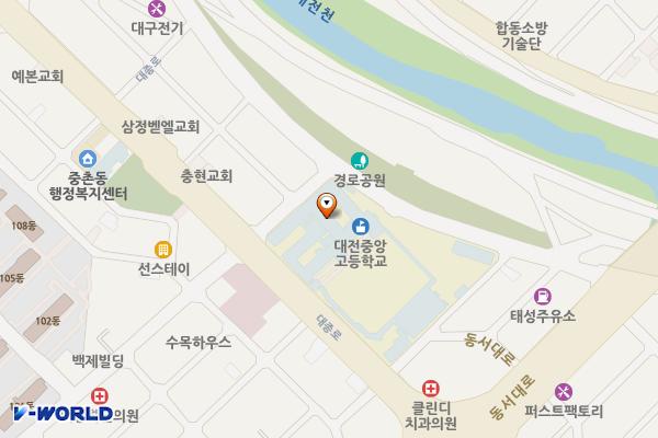 중촌동제6노상 위치 지도 — 대전광역시 중구 대종로 634