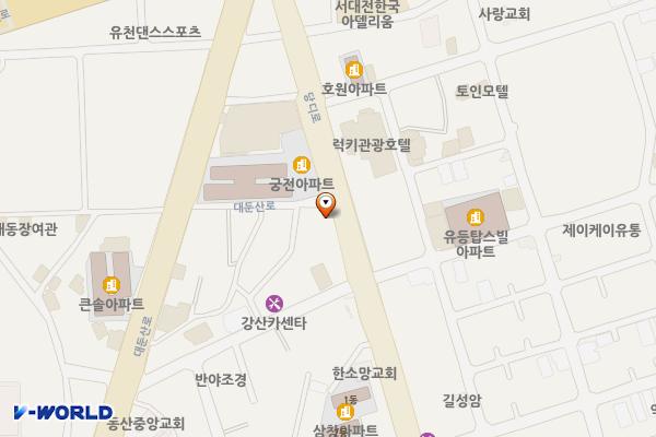 유천1동제3노상 위치 지도 — 대전광역시 중구 당디로 107