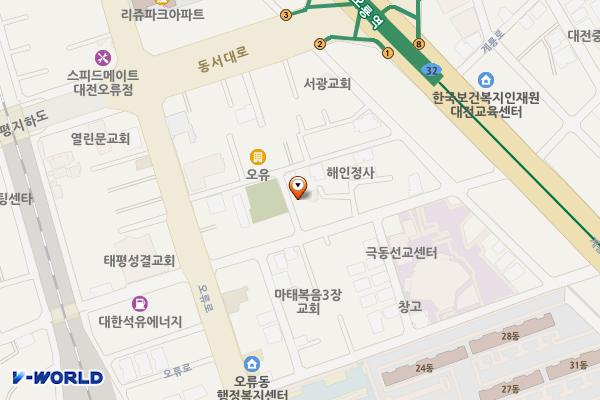 오류동제7노상 위치 지도 — 대전광역시 중구 계룡로816번길 42-8