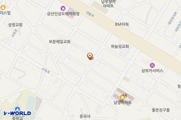 부사동제3노상 위치 지도 — 대전광역시 중구 사득로75번길 23