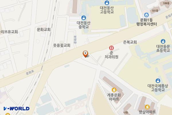 문화2동제3노상 위치 지도 — 대전광역시 중구 문화로 170