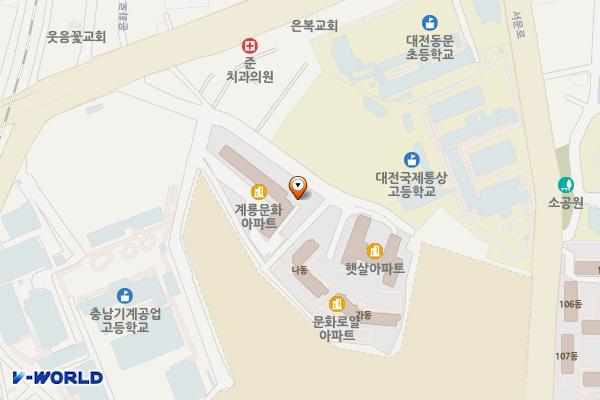 문화1동제9노상 위치 지도 — 대전광역시 중구 천근로69번길 114
