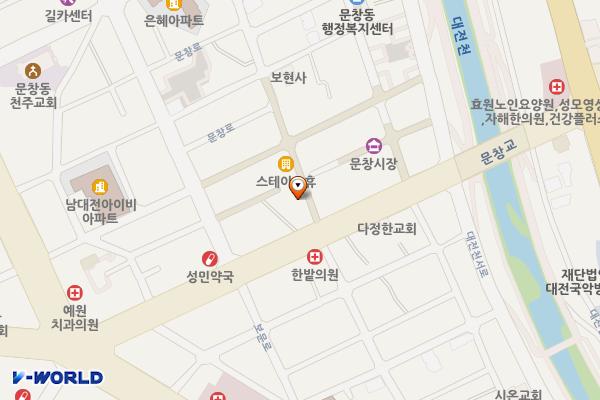 문창동제5노상 위치 지도 — 대전광역시 중구 보문로 30번길 7