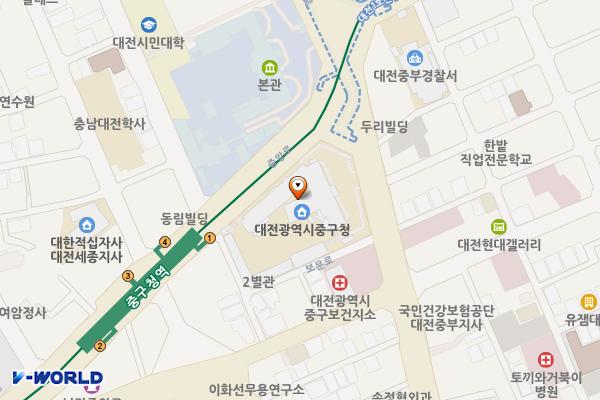 대흥동제10노상 위치 지도 — 대전광역시 중구 중앙로 100