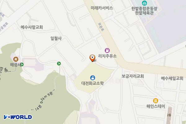 대사동제2노상 위치 지도 — 대전광역시 중구 보문로125번길 13