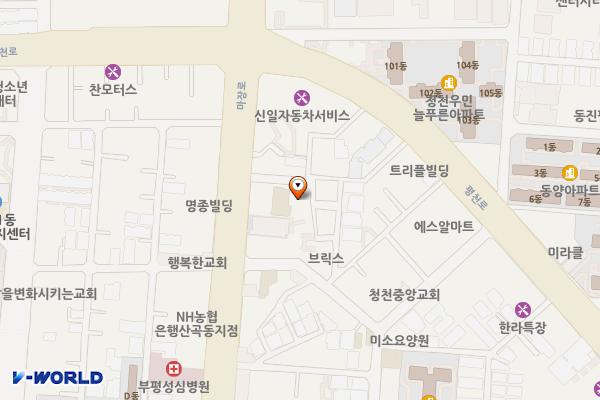 청천동 9-52 위치 지도 — 인천광역시 부평구 마장로468번길 12-6(청천동)