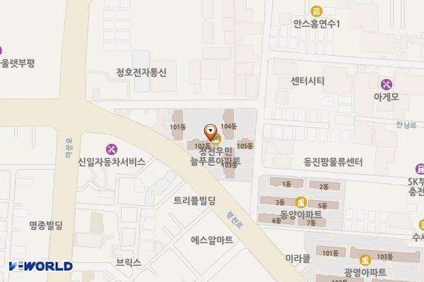 청천우민아파트 위치 지도 — 인천광역시 부평구 평천로 115번길 12(청천동)