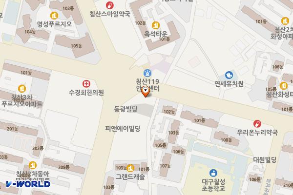명성 위치 지도 — 대구광역시 북구 침산남로 154