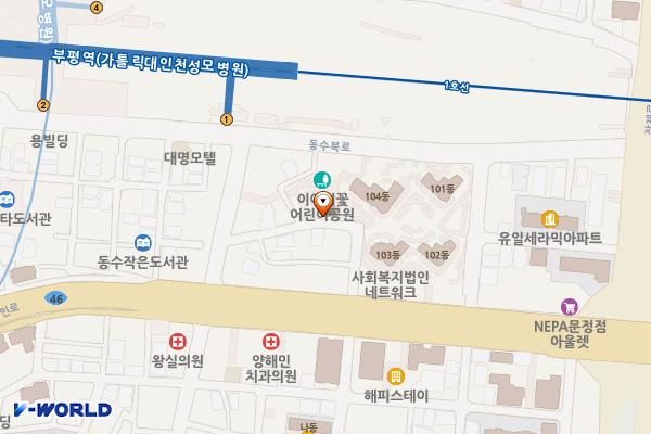 부평동 958번지 위치 지도 — 인천광역시 부평구 부평동 958