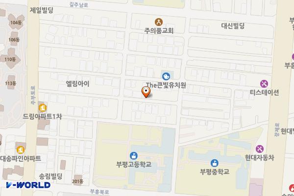 주부토로90번길 위치 지도 — 인천광역시 부평구 주부토로90번길43(부평동) 일원