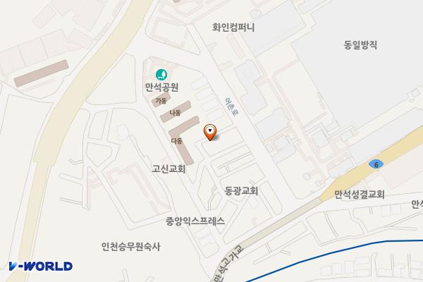 만석우체국 뒤 위치 지도 — 인천광역시 동구 만석동 44-3