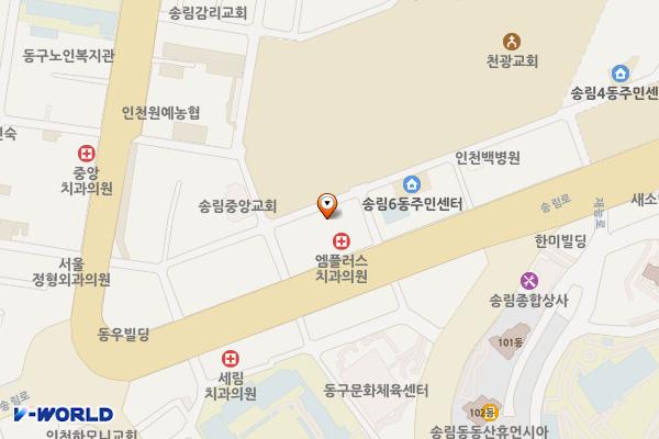 현대시장 공영 위치 지도 — 인천광역시 동구 송림동 49-172