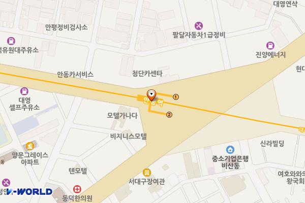 팔달북로2길인근 위치 지도 — 대구광역시 북구 팔달로 105