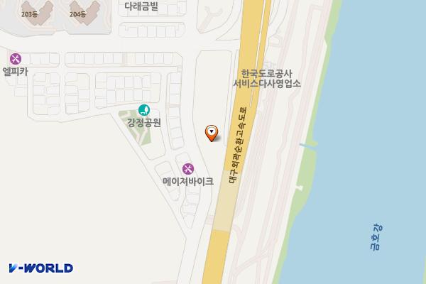 공영주차장(낙동강금호강자전거만남의길) 위치 지도 — 대구광역시 달성군 다사읍 죽곡리 869