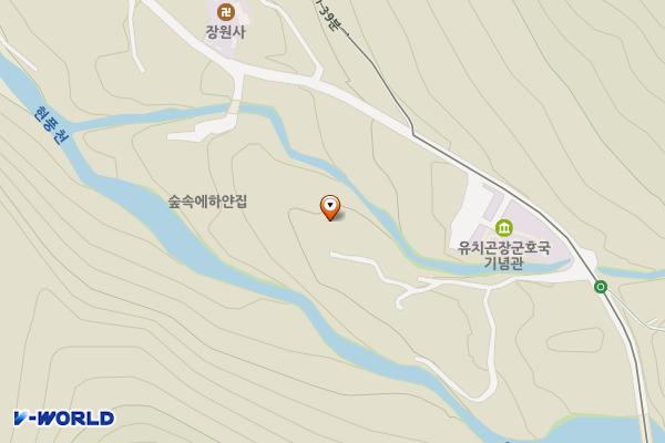 유치곤장군호국기념관주차장 위치 지도 — 대구광역시 달성군 유가읍 양리 산44-6