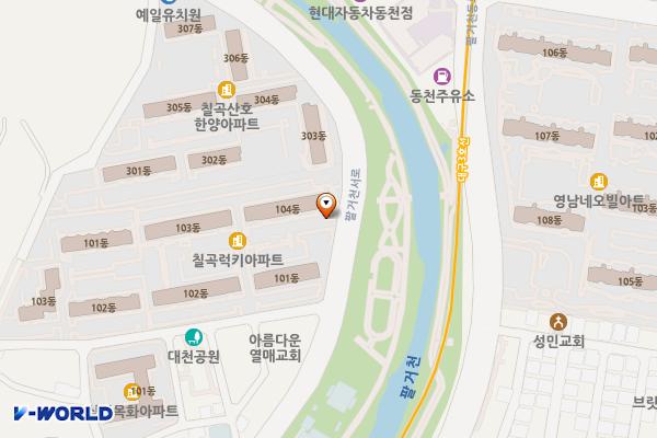 팔거천서로35길인근 위치 지도 — 대구광역시 북구 팔거천서로 181