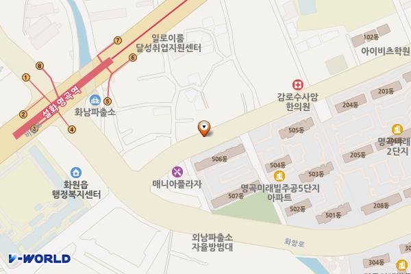 명천로 위치 지도 — 대구광역시 달성군 화원읍 명곡리 223