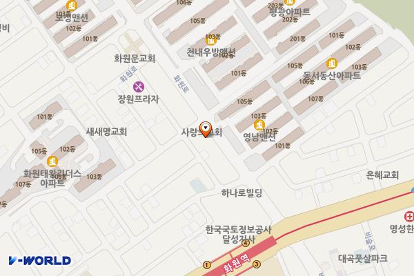 화원로 B 위치 지도 — 대구광역시 달성군 화원읍 천내리 36-11