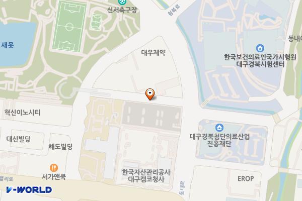 혁신도시 공영주차장 위치 지도 — 대구광역시 동구 신서동 1152-2