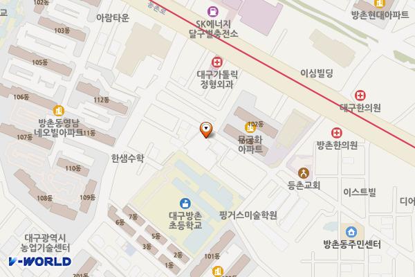 방촌시장 공영주차장(전통) 위치 지도 — 대구광역시 동구 동촌로42길 19-12