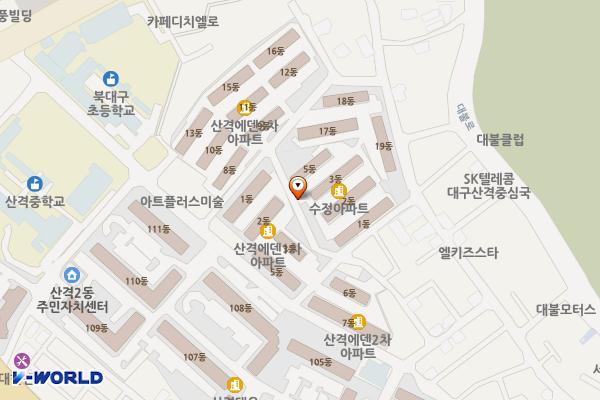 대불로5길인근 위치 지도 — 대구광역시 북구 산격동 산9-28