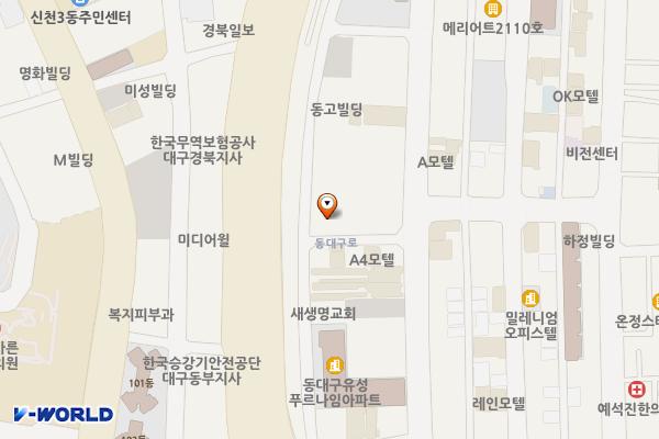 동대구로2 공영주차장 위치 지도 — 대구광역시 동구 신천동 289-2