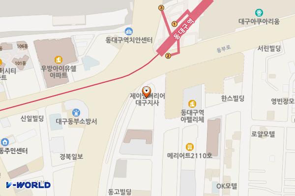 동대구로1 공영주차장 위치 지도 — 대구광역시 동구 신천동 285-1