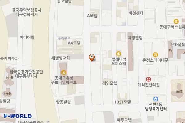 동원빌딩 앞 공영주차장 위치 지도 — 대구광역시 동구 동부로22길 43