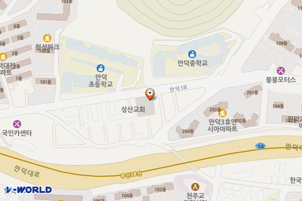 만덕1동 공영주차장 위치 지도 — 부산광역시 북구 만덕동 642-14
