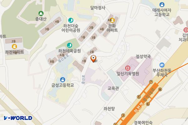 독도주차장 위치 지도 — 부산광역시 동구 증산로 100
