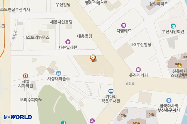 부산진성공원로 제2노상 위치 지도 — 부산광역시 동구 부산진성공원로 23