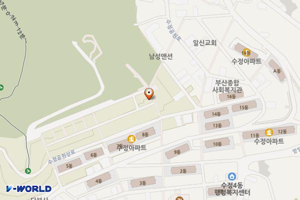수정공원상로 제1노상 위치 지도 — 부산광역시 동구 수정공원상로20번길 7