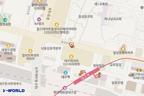 대구역북편 위치 지도 — 대구광역시 북구 칠성동2가 490-1