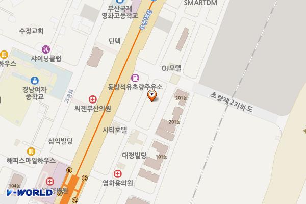 중앙대로296번길 제1노상 위치 지도 — 부산광역시 동구 중앙대로296번길 7-3