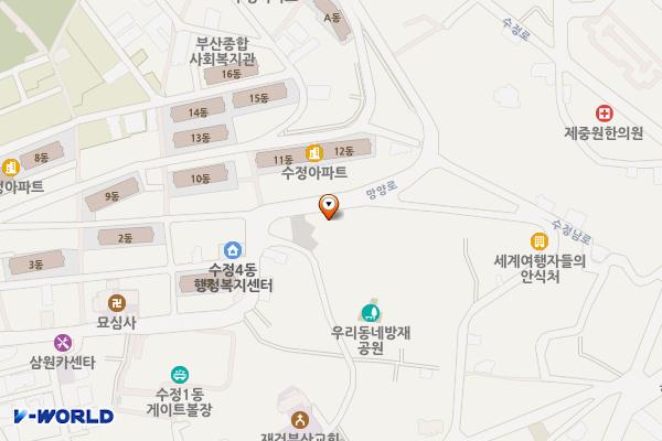 수정4동 위치 지도 — 부산광역시 동구 망양로694번길 7-1