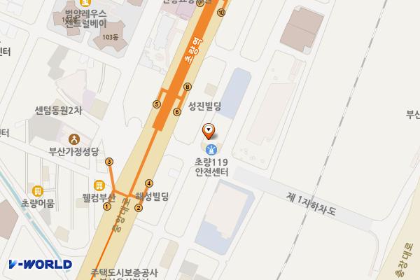 중앙대로260번길 제1노상 위치 지도 — 부산광역시 동구 중앙대로260번길 3-2