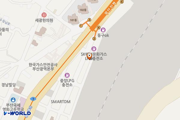 중앙대로332번길 제3노상 위치 지도 — 부산광역시 동구 중앙대로332번길 7-12