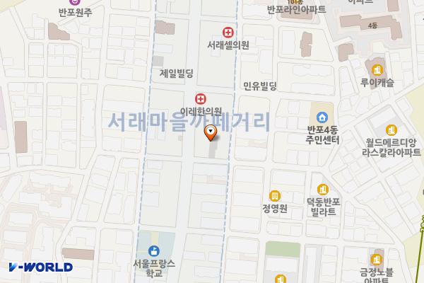 서래마을(환경개선공사로 인한 미운영) 위치 지도 — 서울특별시 서초구 서래로4길 5