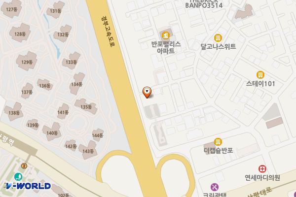 반포동 방음언덕형 위치 지도 — 서울특별시 서초구 주흥3길 34