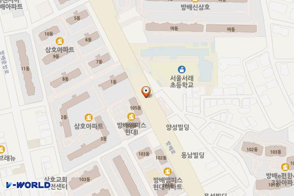방배사이길 위치 지도 — 서울특별시 서초구 방배동 758-3