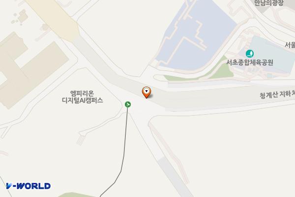 신원지하차도 상부도로 위치 지도 — 서울특별시 서초구 양재대로12길 일대