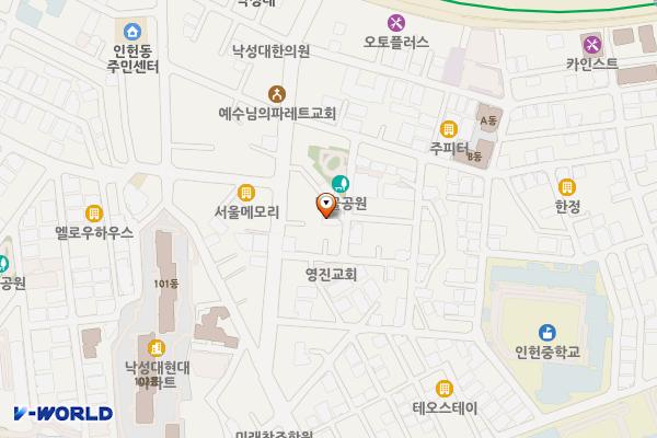 인헌동제1공영주차장 위치 지도 — 서울특별시 관악구 인헌길 33-12