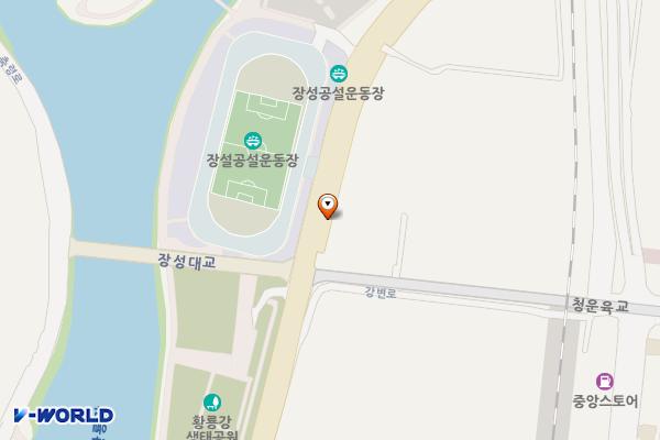 만남의 동산(구,공설운동장 도로확장 구간) 위치 지도 — 전남광주통합특별시 장성군 장성읍 기산리 481-9