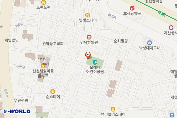 모래내공원공영주차장 위치 지도 — 서울특별시 관악구 관악로12길 55
