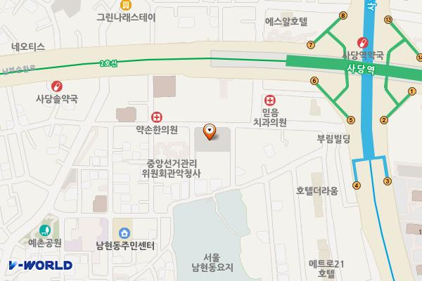 남현소공원공영주차장 위치 지도 — 서울특별시 관악구 남현1길 28