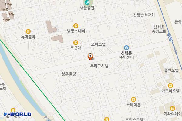 신림동제3공영주차장 위치 지도 — 서울특별시 관악구 신림동 1467-12