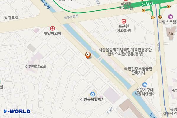 신원시장공영주차장 위치 지도 — 서울특별시 관악구 신림동 1587-38